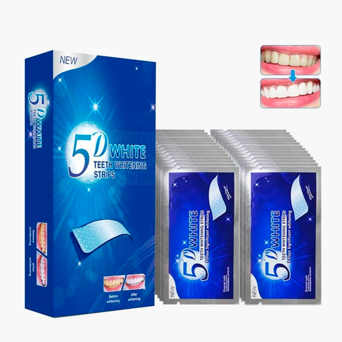 5d Strips White Teeth Whitening