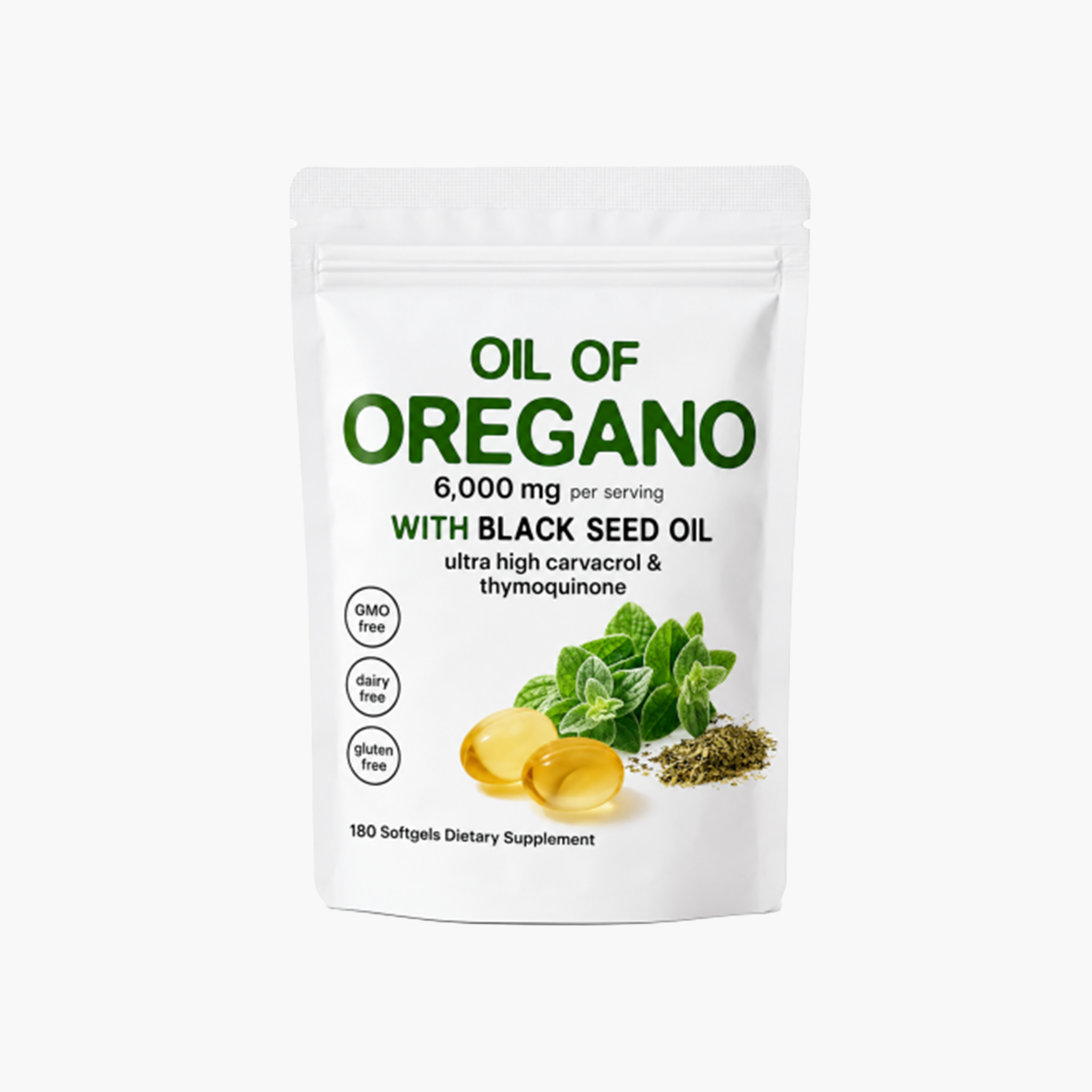 Aceite de Oregano, 180 cápsulas