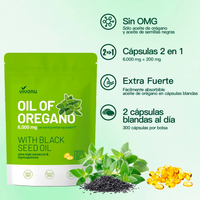 Aceite de Oregano 2 en 1, 300 cápsulas