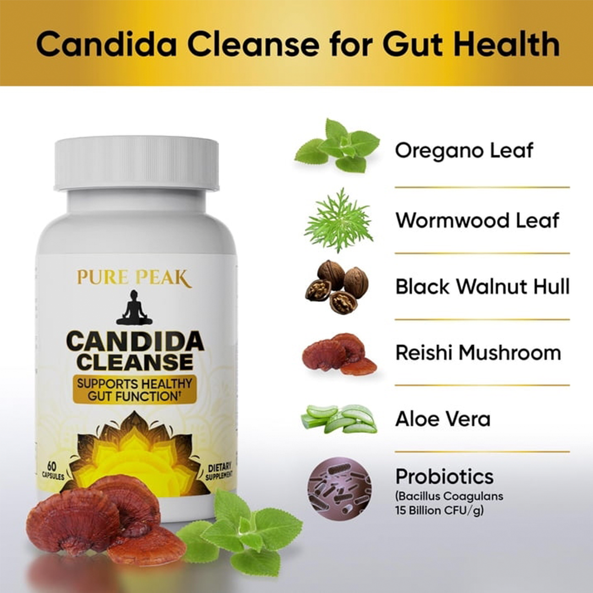 Candida Cleanse, 60 cápsulas