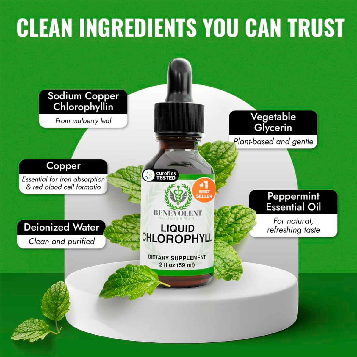Clorofila Benevolent, 59 ml