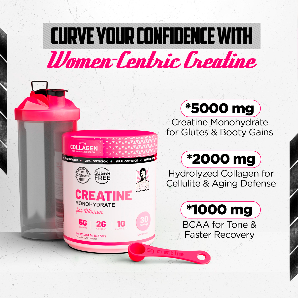 Creatine Monohydrate for Women, 240 g