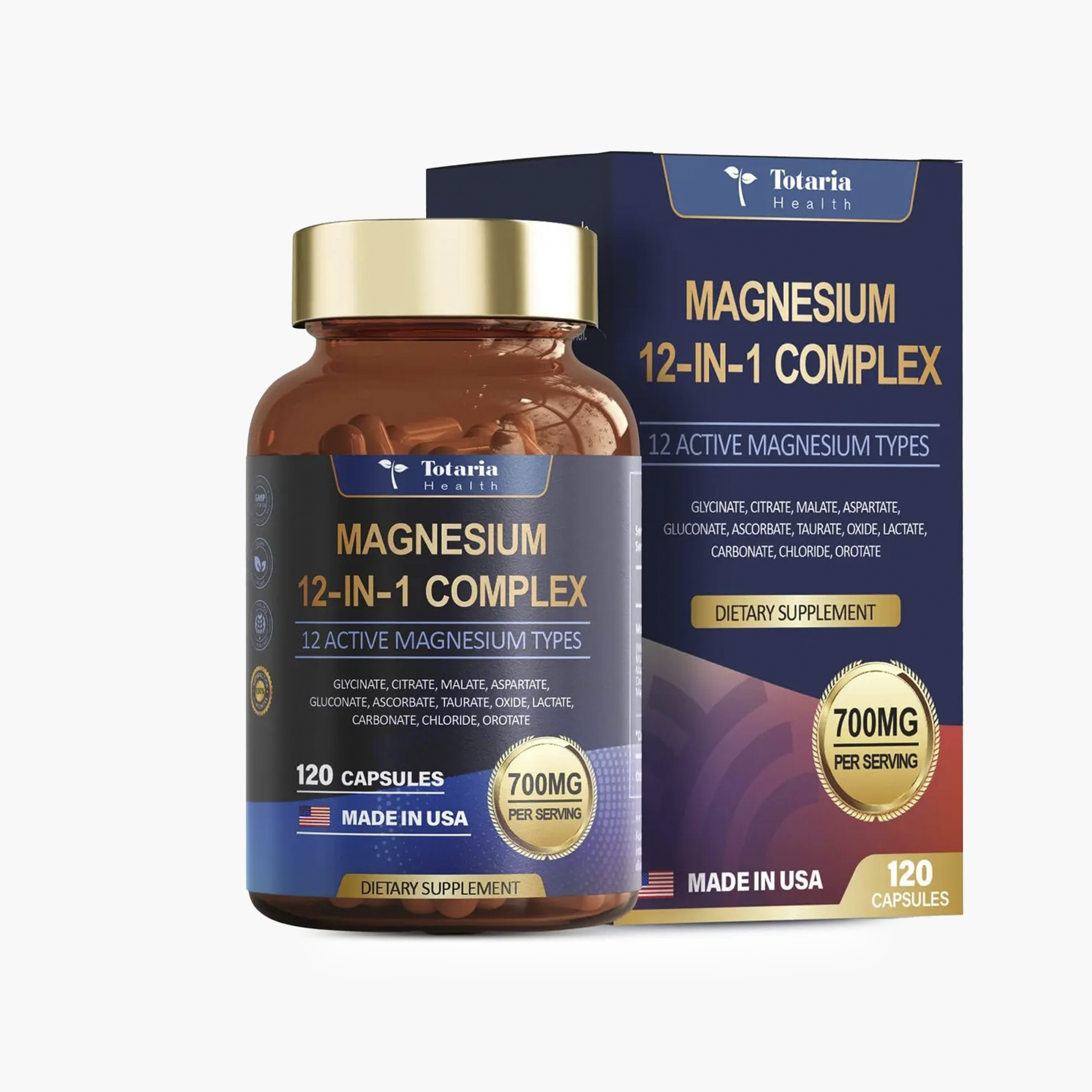 Magnesium 12 in 1 Complex, 120 cápsulas