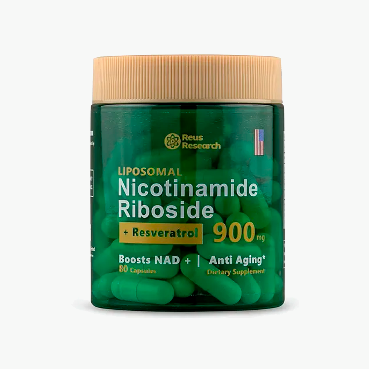 Nad+resveratrol 900 Mg, 80 cápsulas