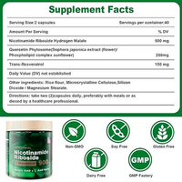 Nad+resveratrol 900 Mg, 80 cápsulas