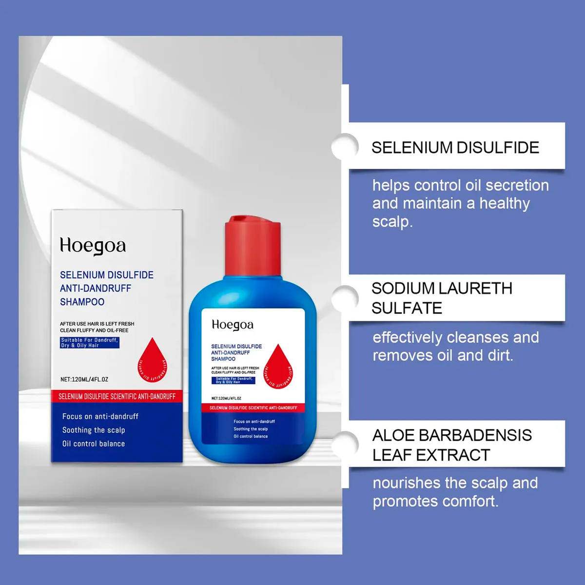 Shampoo Anticaspa Hoegoa, 120 mL