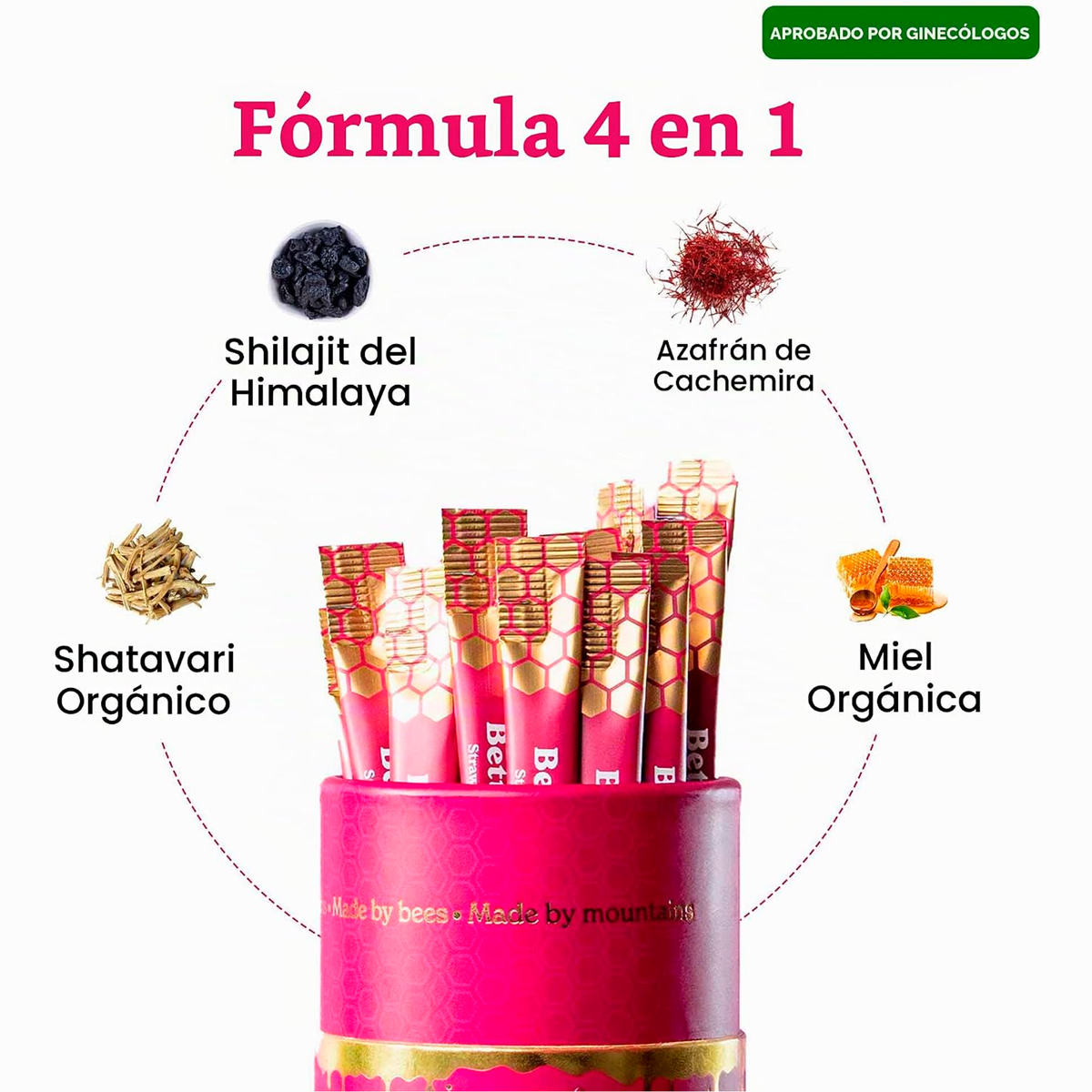 She-lajit Honey Sabor a Fresa 30 Sticks