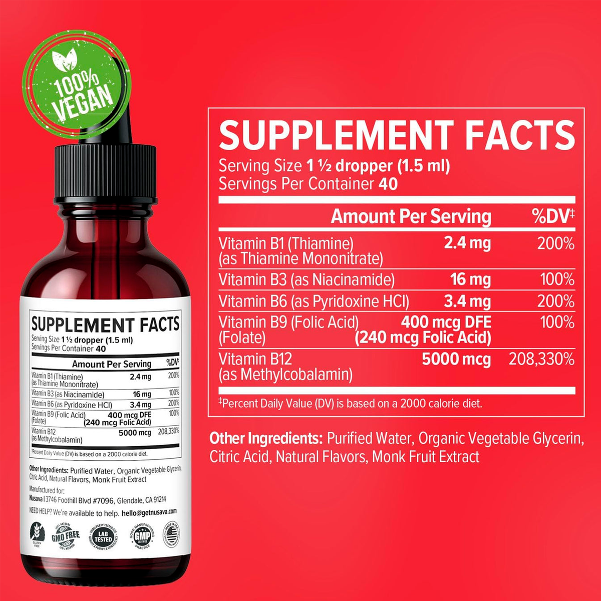 Nusava Complejo B, 60 ml